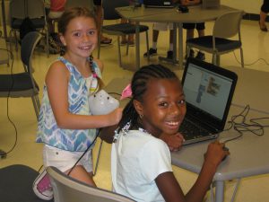 NAA students programming with Scratch